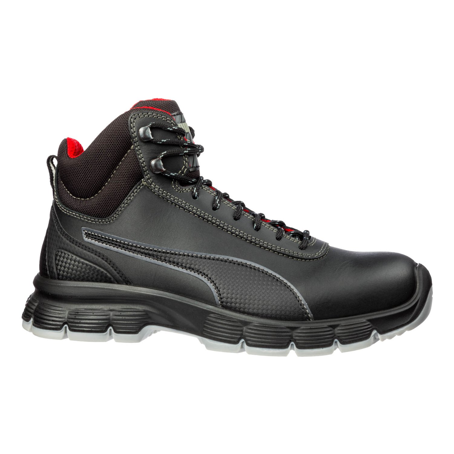 Puma Condor Mid Black Steel Toe Nubuck Leather Work Shoes S3 SRC ESD
